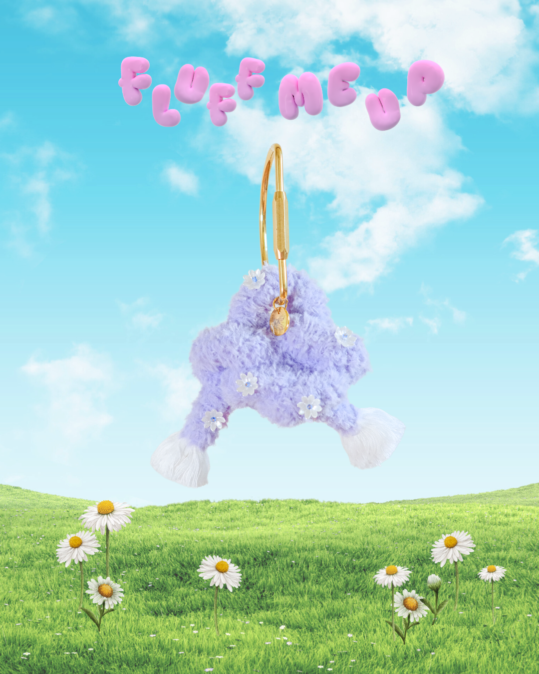 Unicorn Ethereal bag charm — delicate pastel unicorn figure in translucent resin with silver-tone hardware.