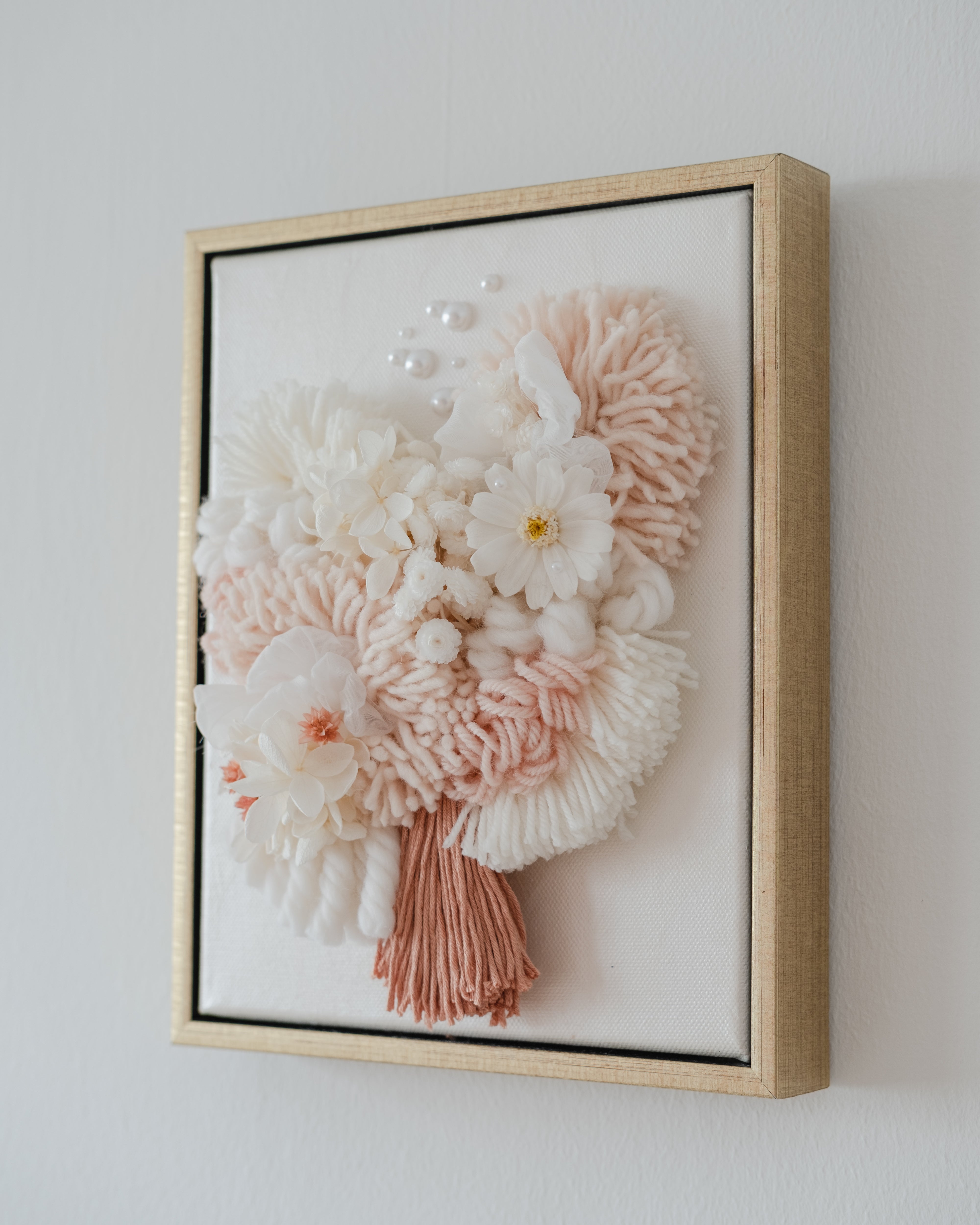 Blushing Blooms Mini Fibre Art - Believe