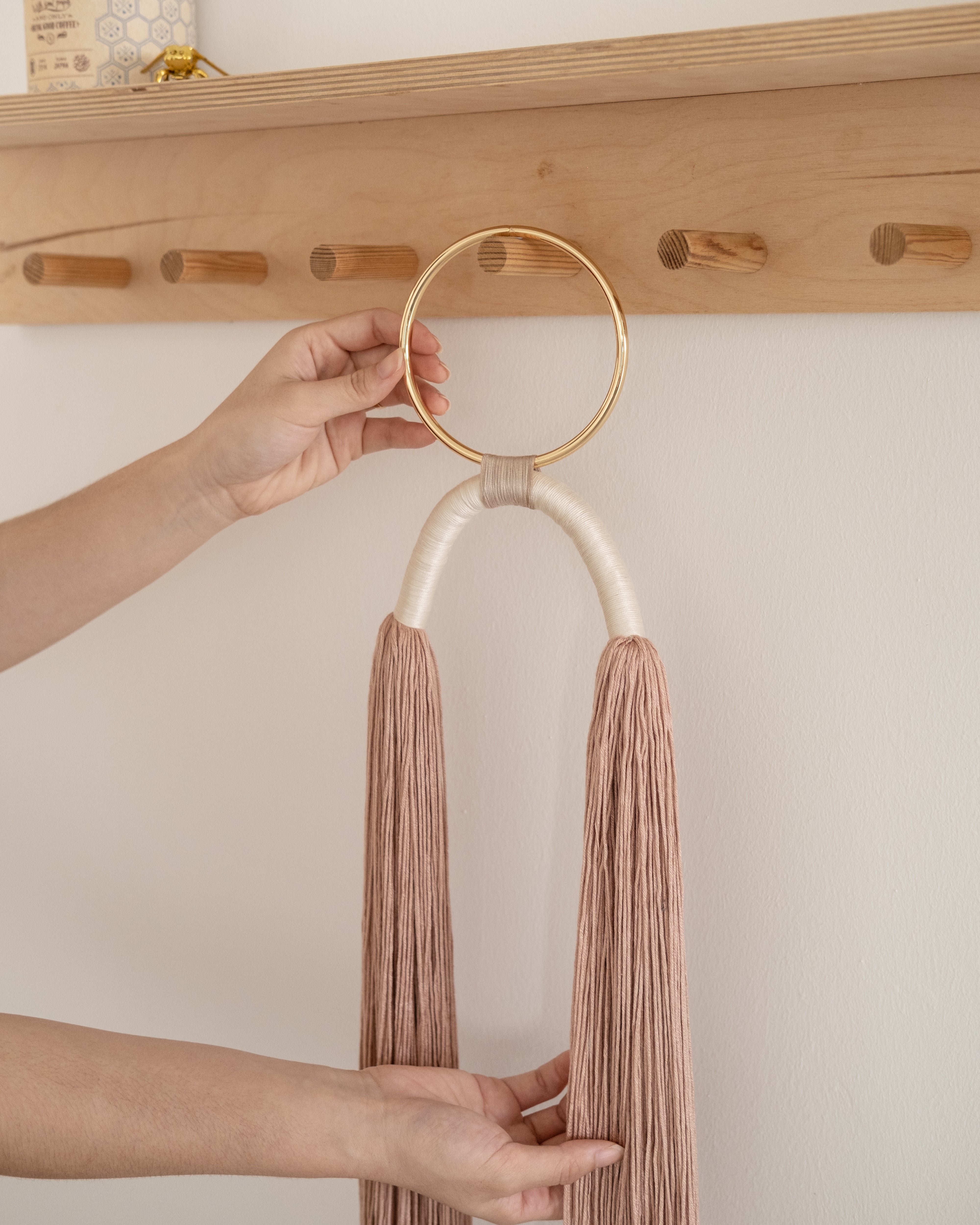 Hanging In There Gold Wall Hoops