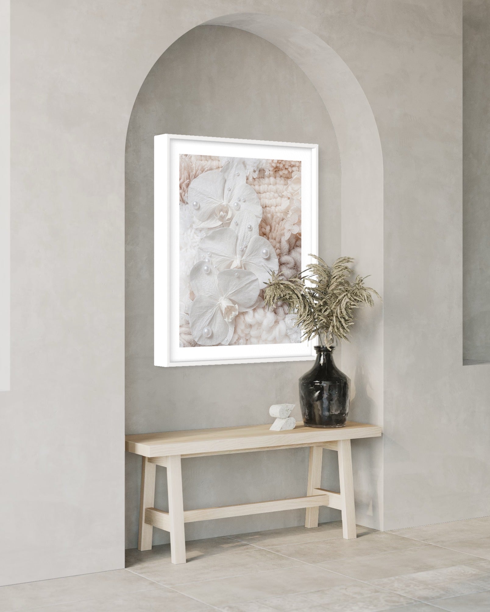 Abstract line‑art print Sensory Fine Art Prints N 1 on neutral wall for modern decor.