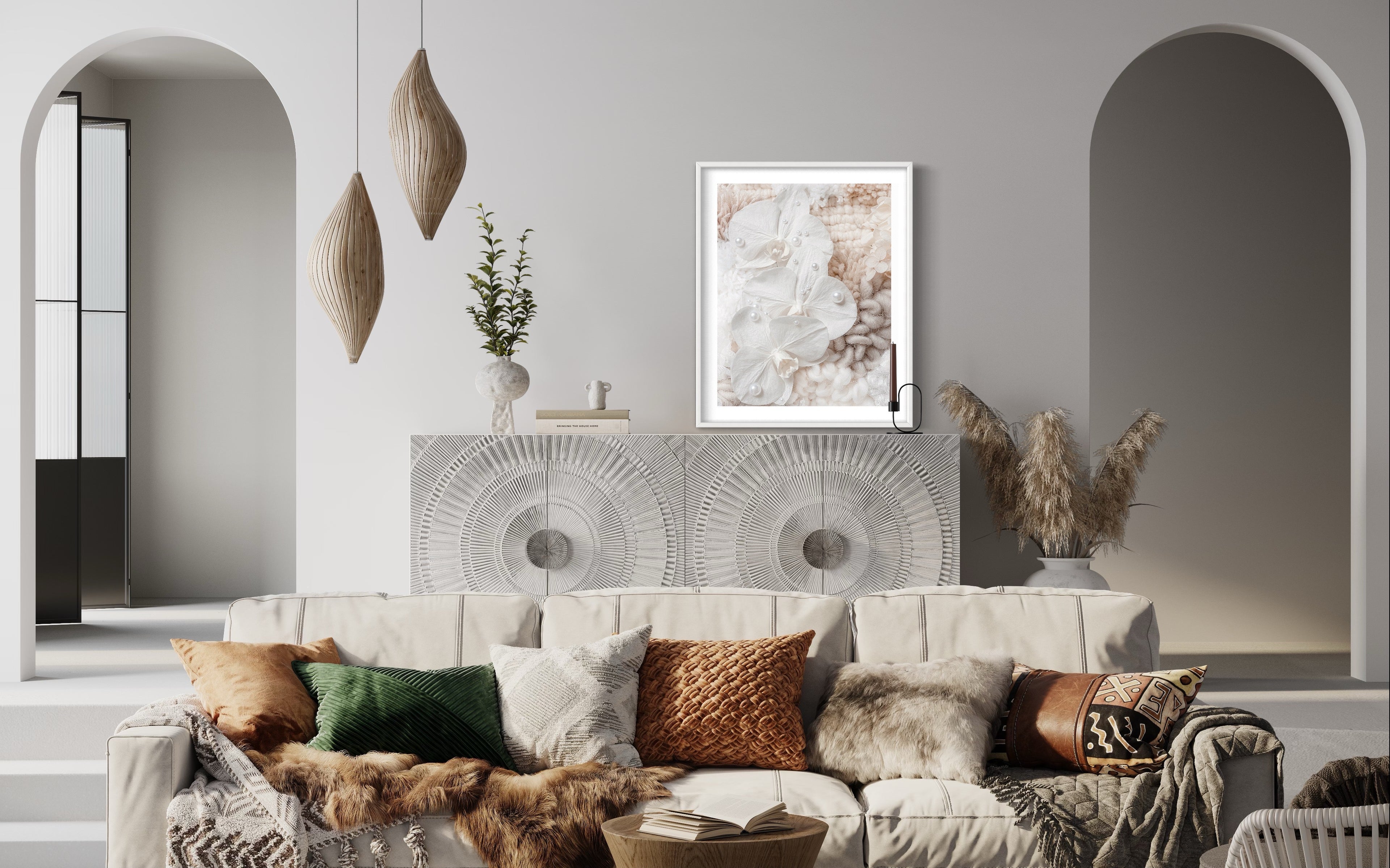 Fine art wall décor Sensory Fine Art Prints N 1 displayed in living room setting.
